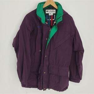 Columbia Vintage 90's Purple Bugaboo Lined Hooded Winter Coat Size M